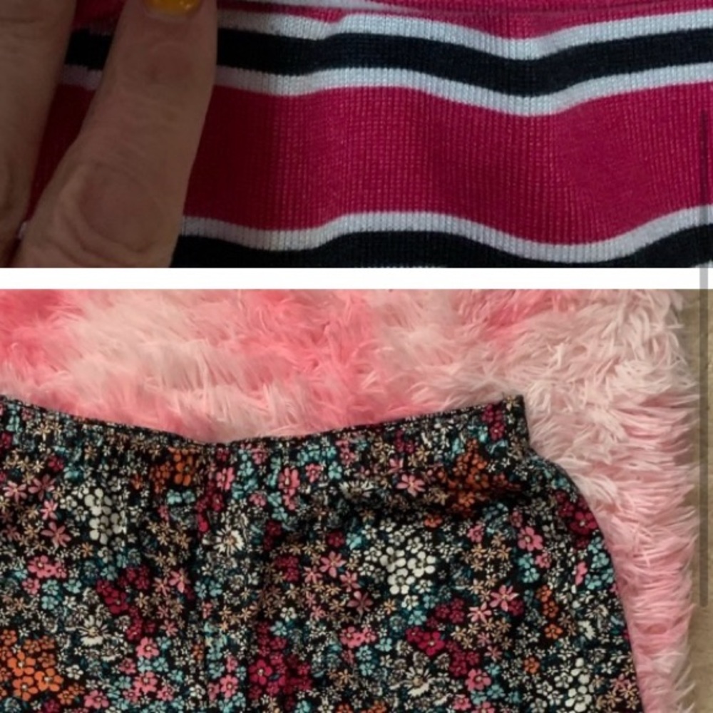 SO lot of 2 woman’s sleep shorts Striped Pink/pink floral good condition